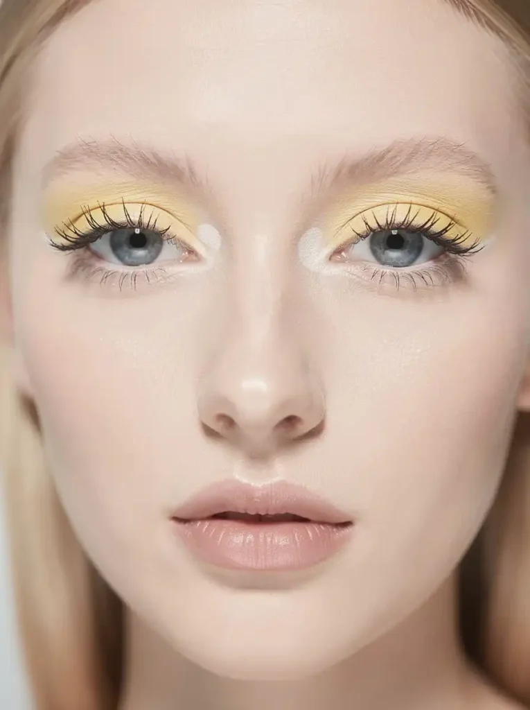 Pastel Yellow Eyeshadow for Fair Skin