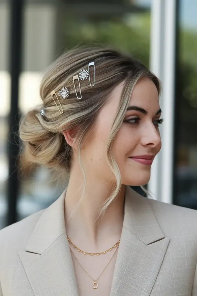 Pinned-Back Styles for Medium Hair That Look Polished