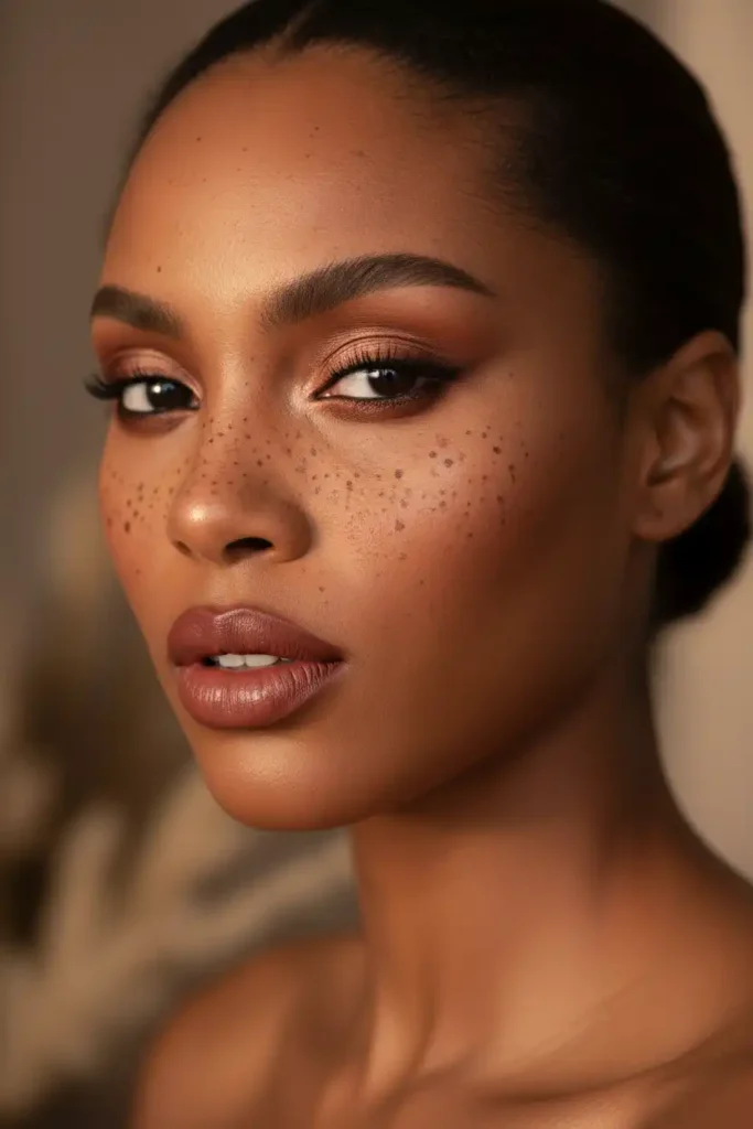 Pretty Black Makeup Looks That Feature Freckles