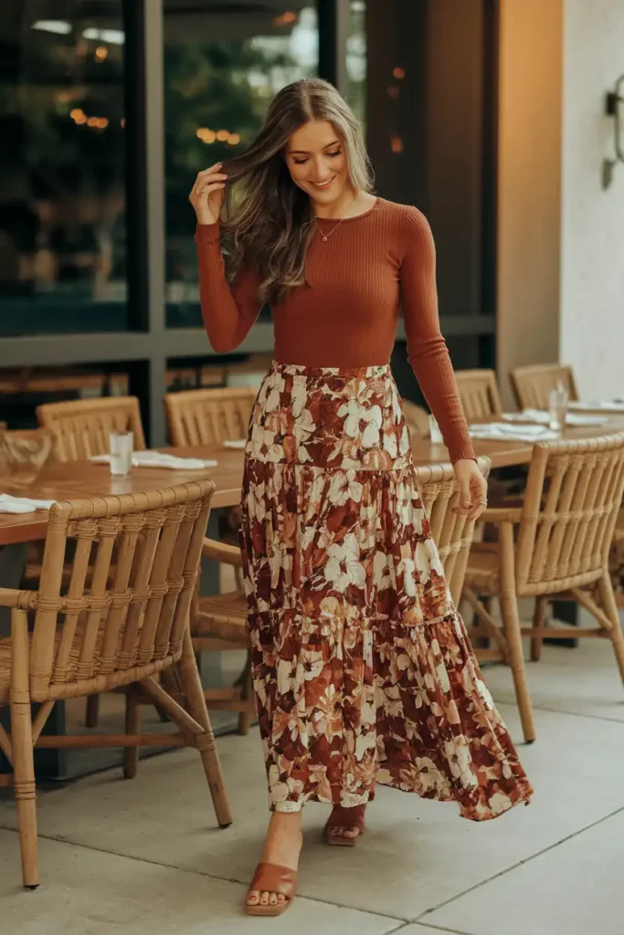 Printed Maxi Skirts That Fit Into a Fall Color Story
