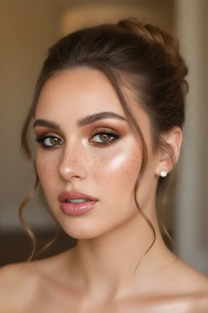 Prom Makeup That Includes Freckles