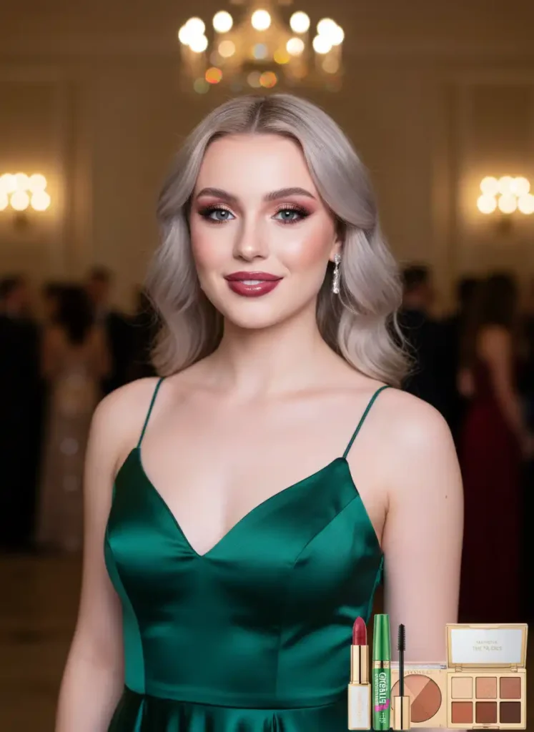Prom Makeup for a Green Dress on Fair Skin