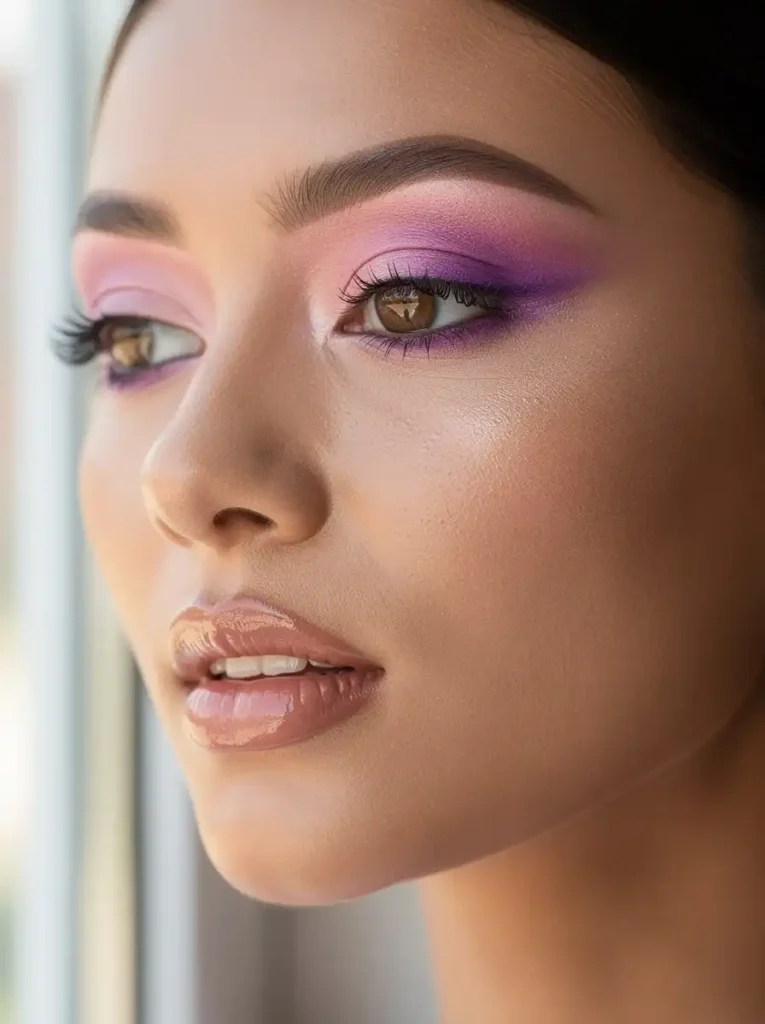 Purple and Pink Blended Sunset Eye