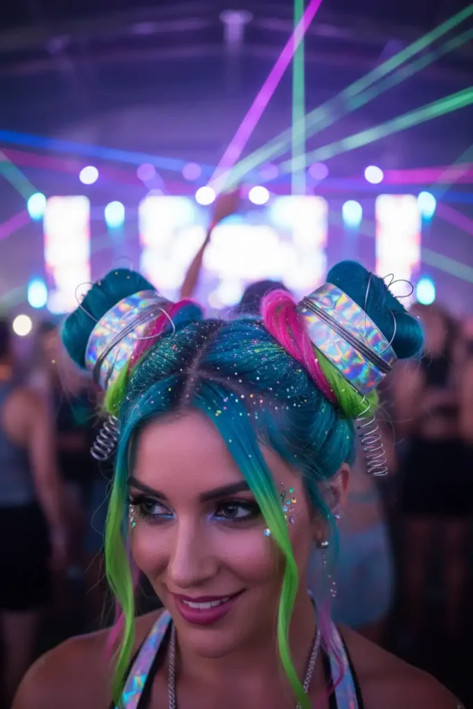 Rave Hair Buns That Survive the Dance Floor
