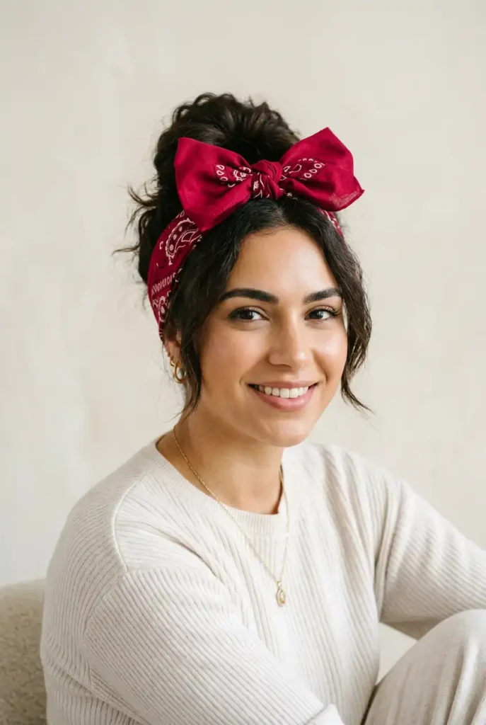 Ruby Red Bandana Bows for Bold, Statement Looks