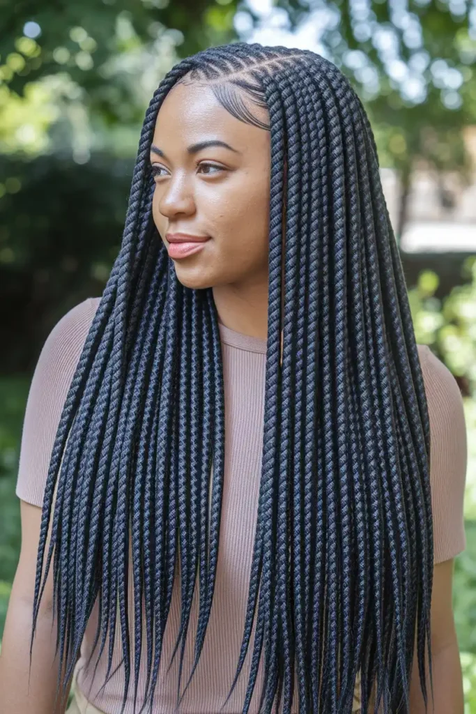 Senegalese Twists Using Extensions on Short Hair
