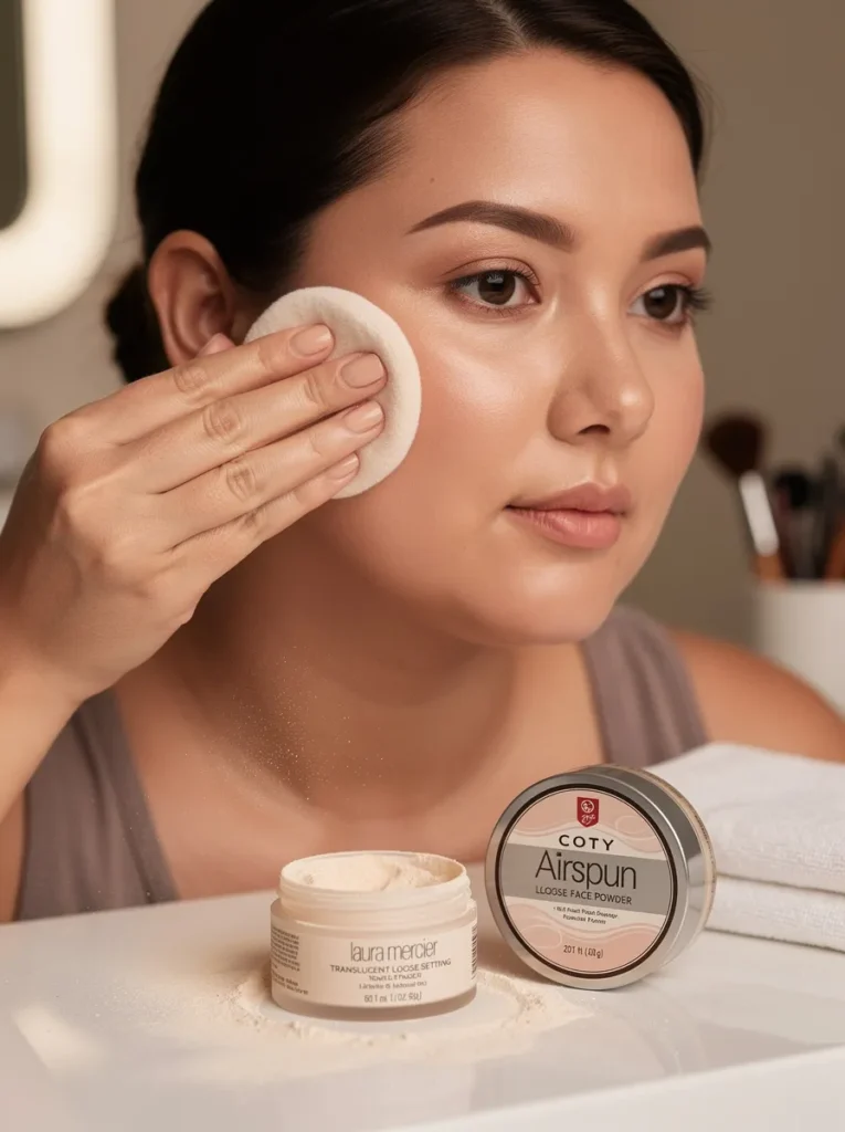 Setting Powder Placement That Holds Your Makeup