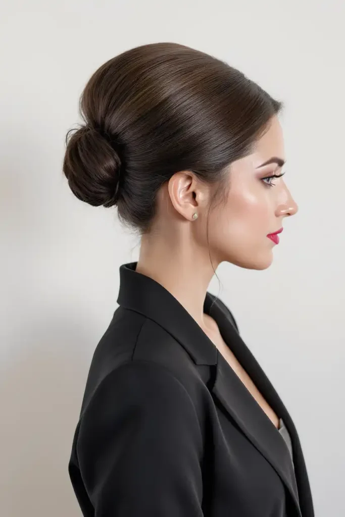 Sleek and Polished High Bun for Work or Formal Settings