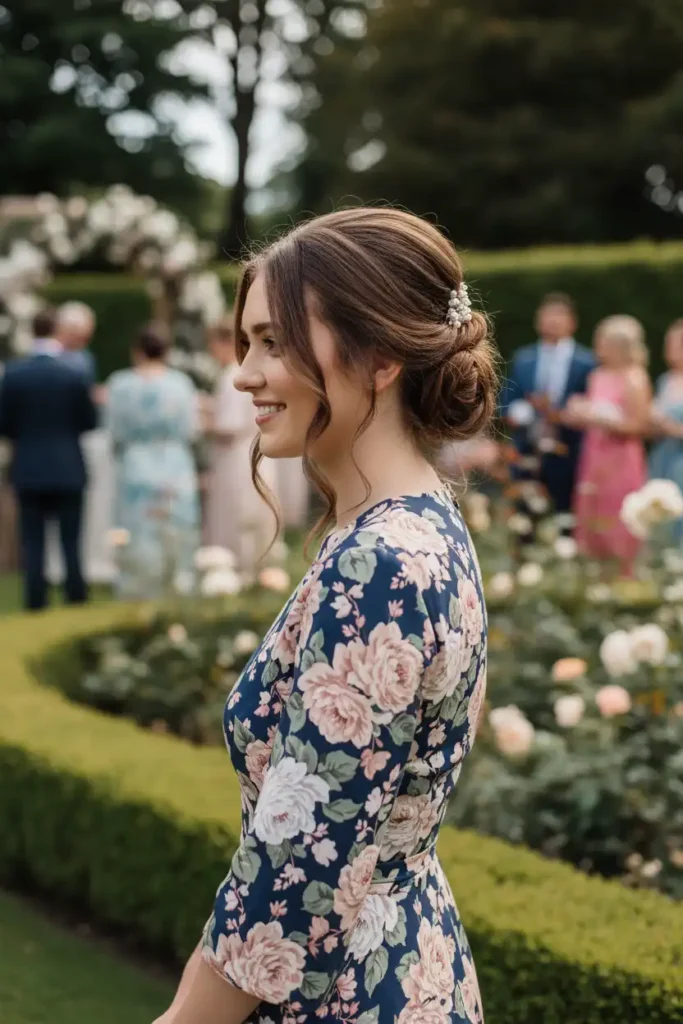 Soft Romantic Updo for Guests Who Don't Want to Outshine the Bride