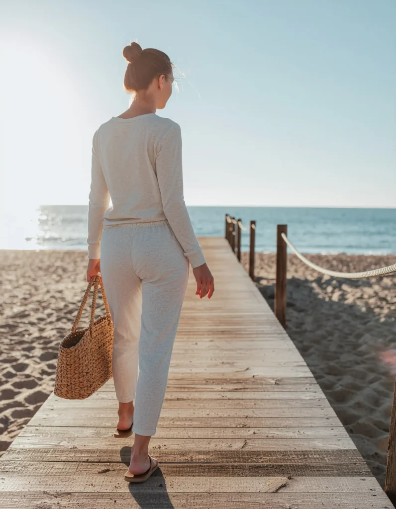 Sporty Chic Outfits for Beach or Coastal Travel