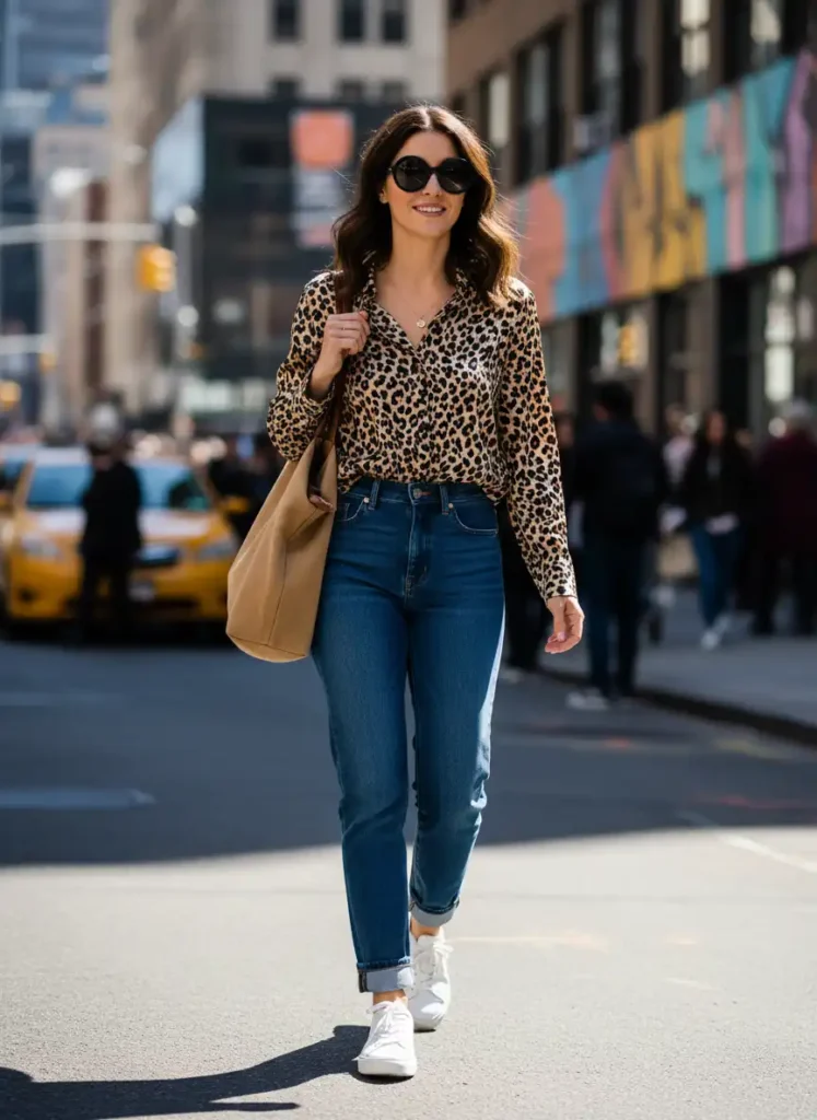 Street Style Fashion That Proves Cheetah Works With Denim