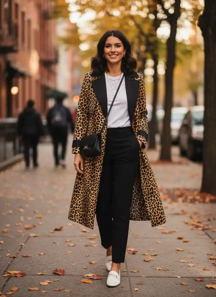 Street Style Outfits Casual: The Cheetah Trench You Need