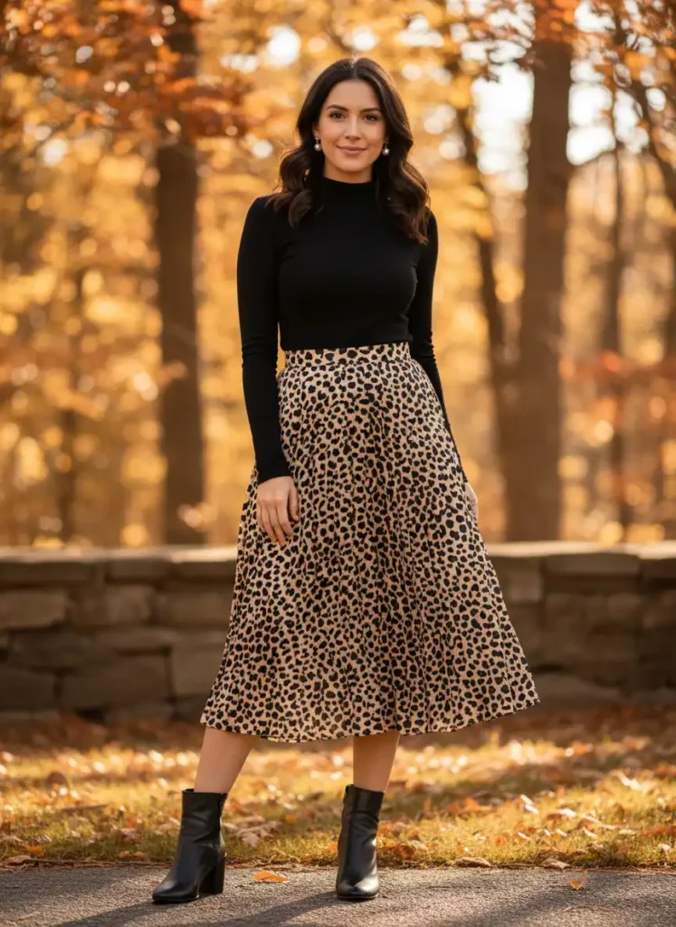 The Cheetah Skirt Outfit That Works All Fall