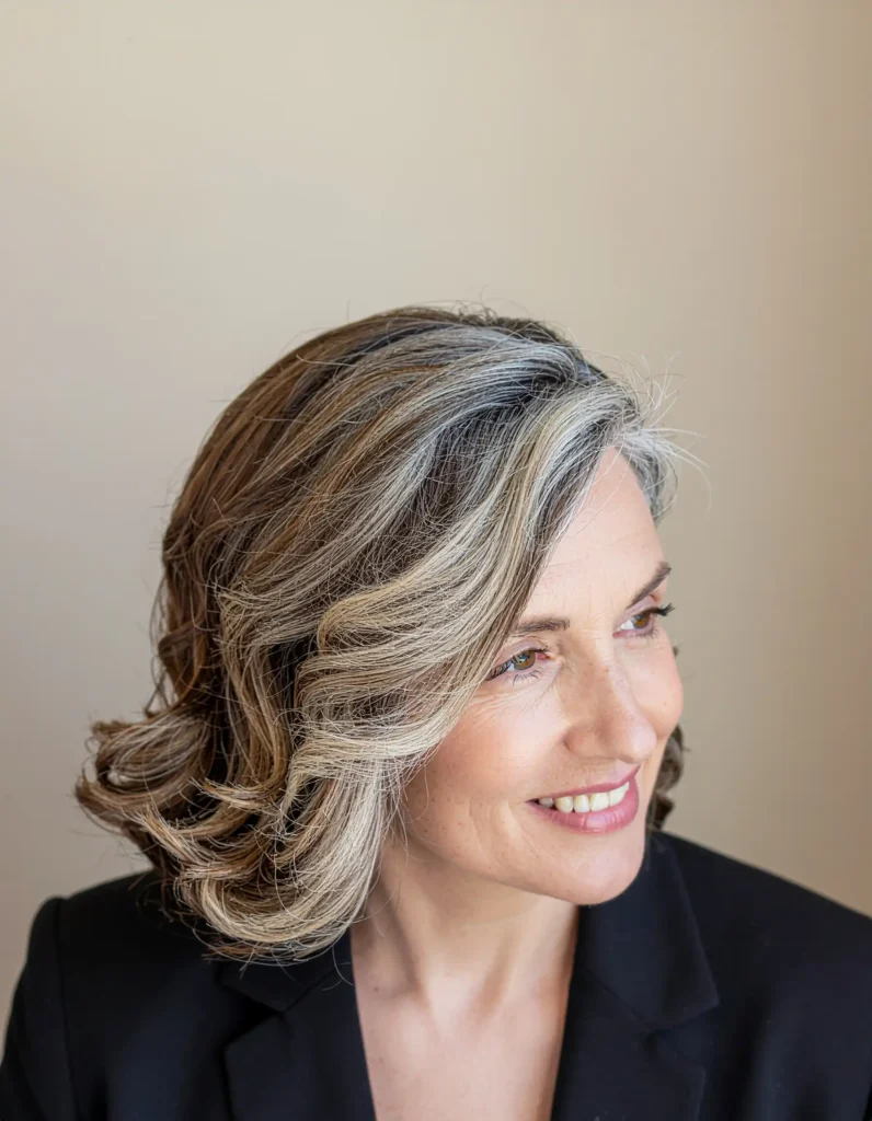 The Lob (Long Bob) Is the Most Versatile Cut for Growing Out Gray Hair