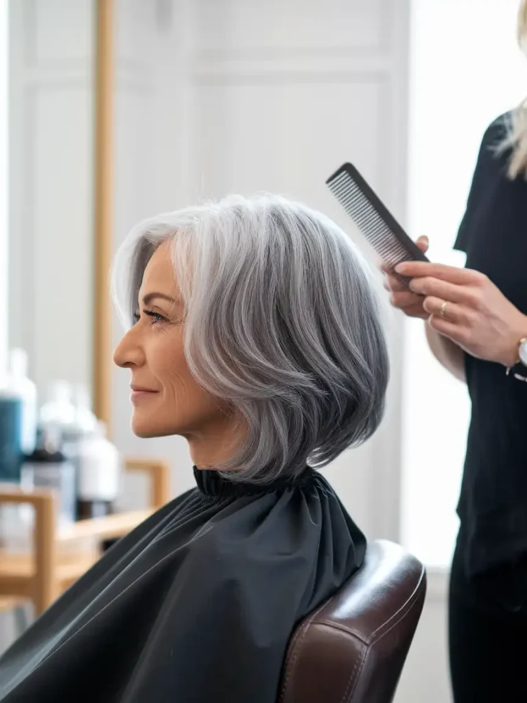 The Right Haircut Makes Your Transition to Gray Hair Look Planned, Not Accidental