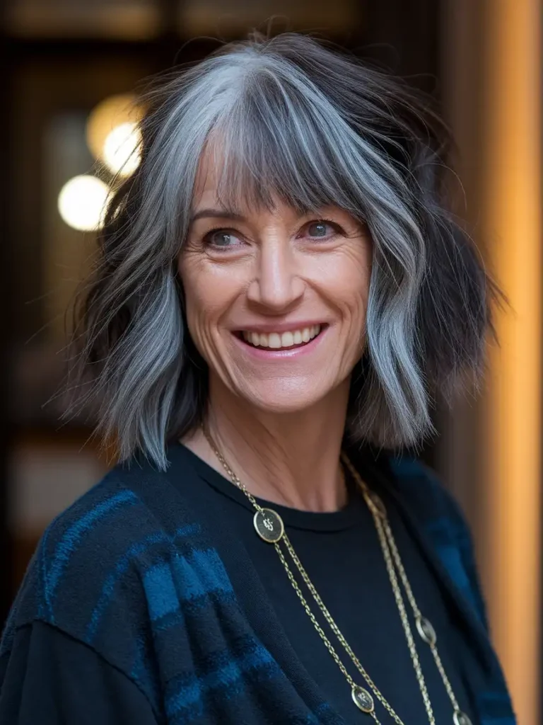 The Shag Haircut Is Having a Moment and It's Perfect for Gray Hair