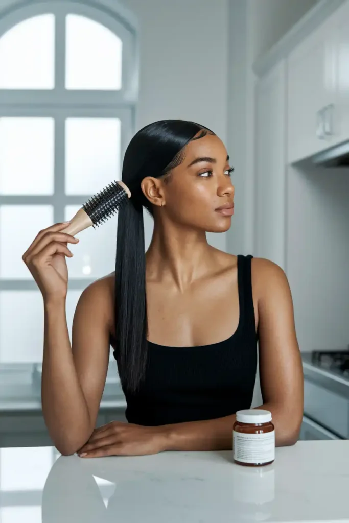 The Slicked-Back Look That Works for Any Hair Texture
