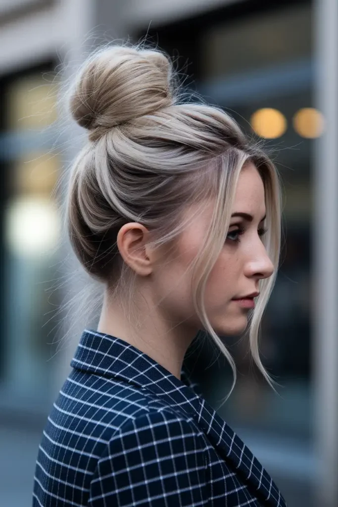 Trendy Top Knot Variations for Medium-Length Hair