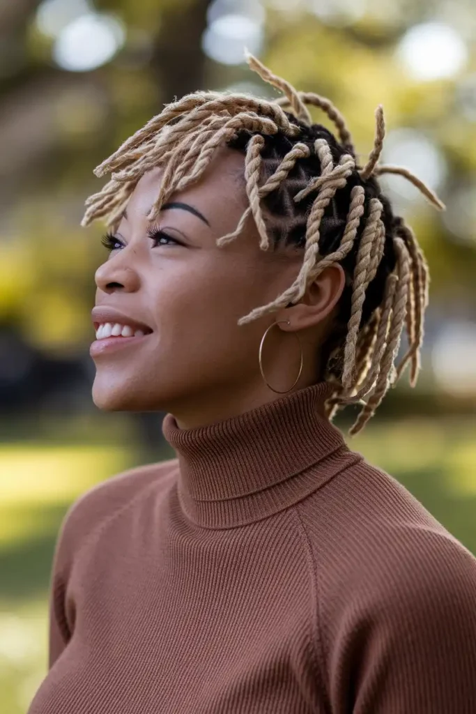 Two-Strand Twists Styled Upward