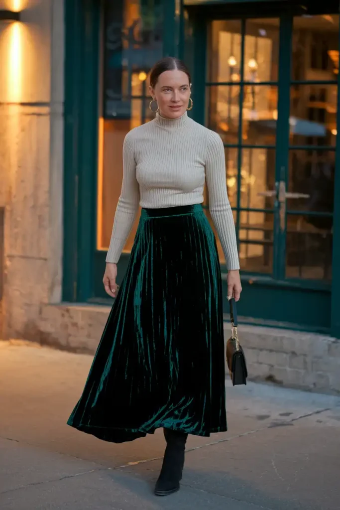 Velvet Maxi Skirts for Fall: How to Wear Them Without Overdoing It