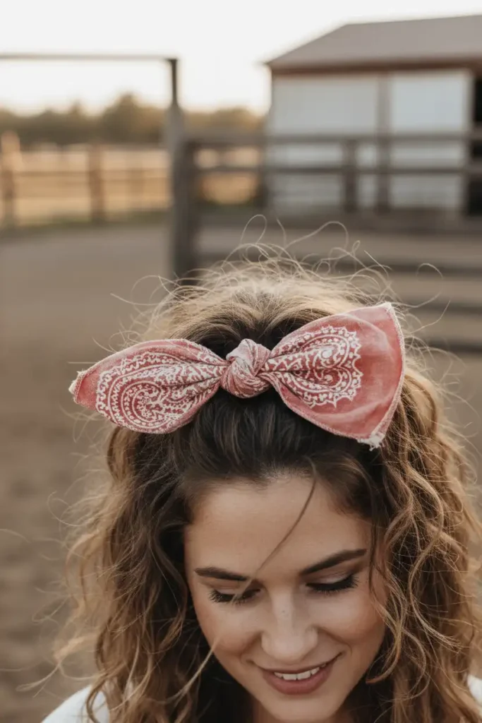 Vintage Rodeo Bandana Bows for a Retro Western Vibe