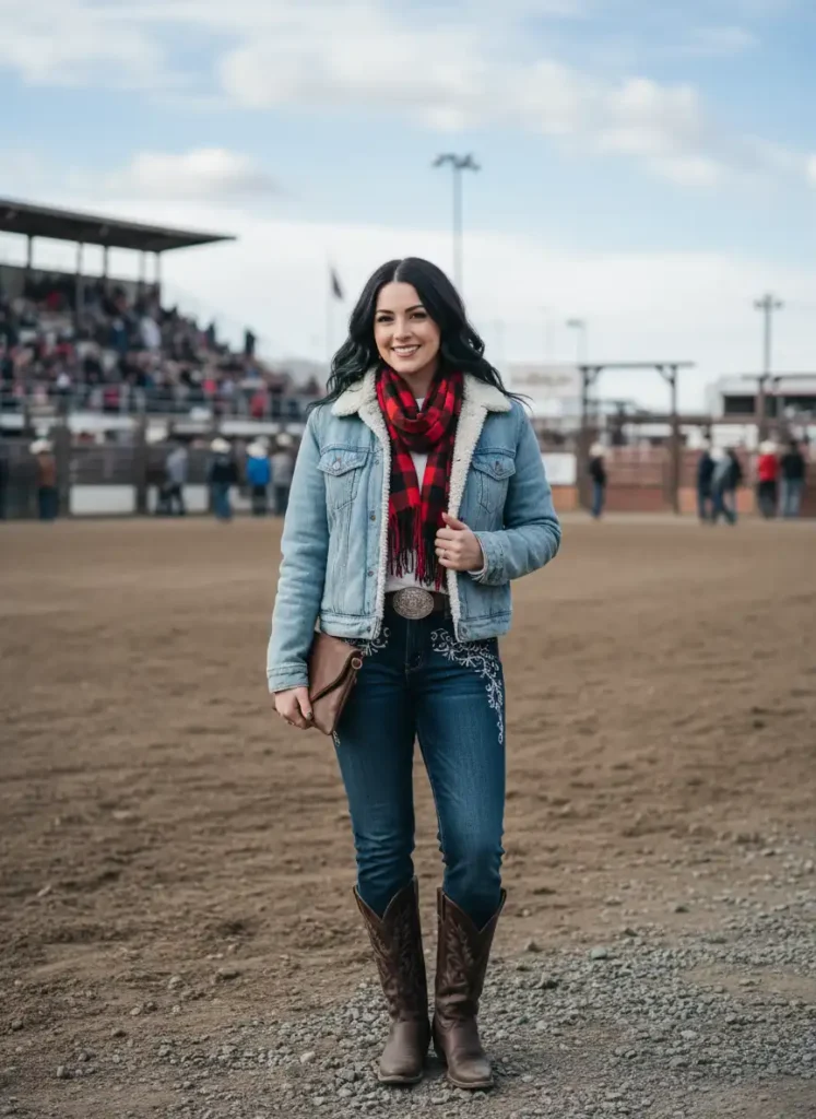 Warm Rodeo Outfits for Women When the Temperature Drops