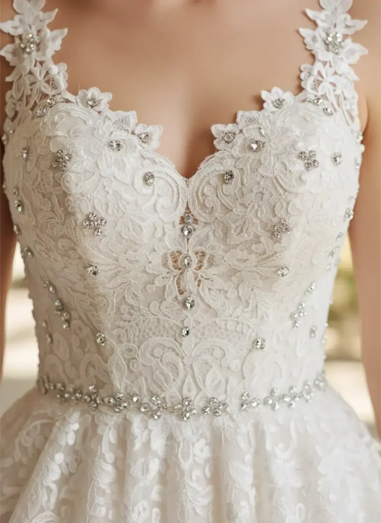 Wedding Dresses with Diamonds and Lace: How to Layer Without Overdoing It