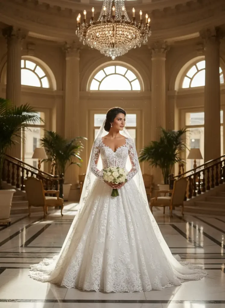 White Wedding Dresses with an Elegant Edge
