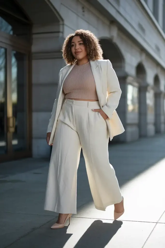 Wide-Leg Pants Worn With Intention on a Petite Frame