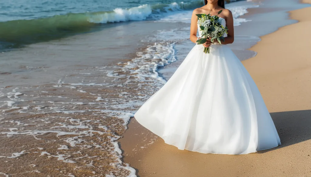 beach wedding dress