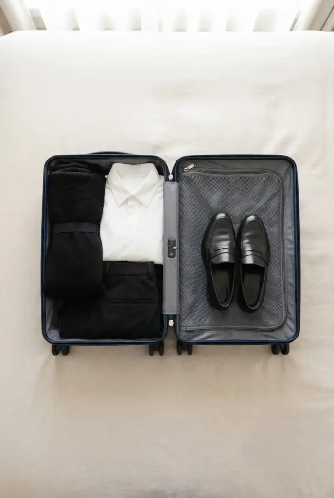A Black and White Outfit That Travels Well