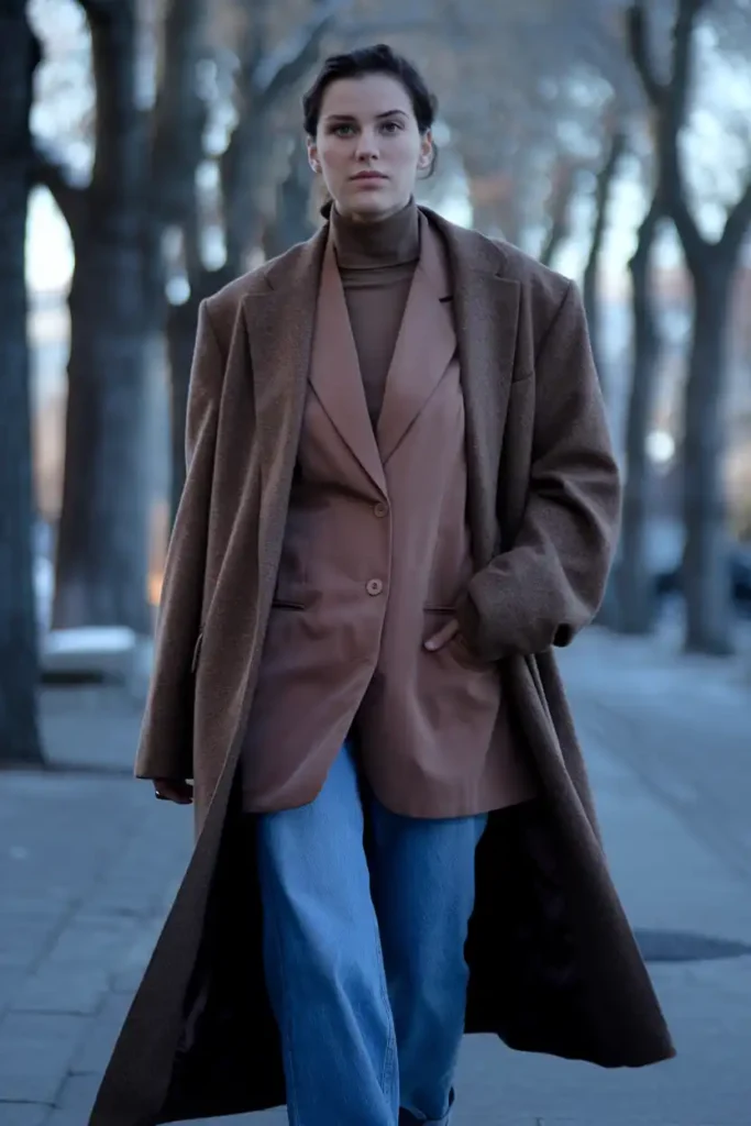 A Brown Boyfriend Coat for Cooler Days Ahead