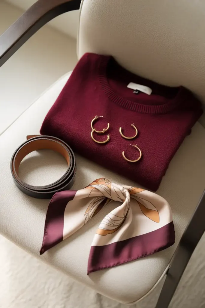 Accessorizing Burgundy Pieces Without Overdoing It