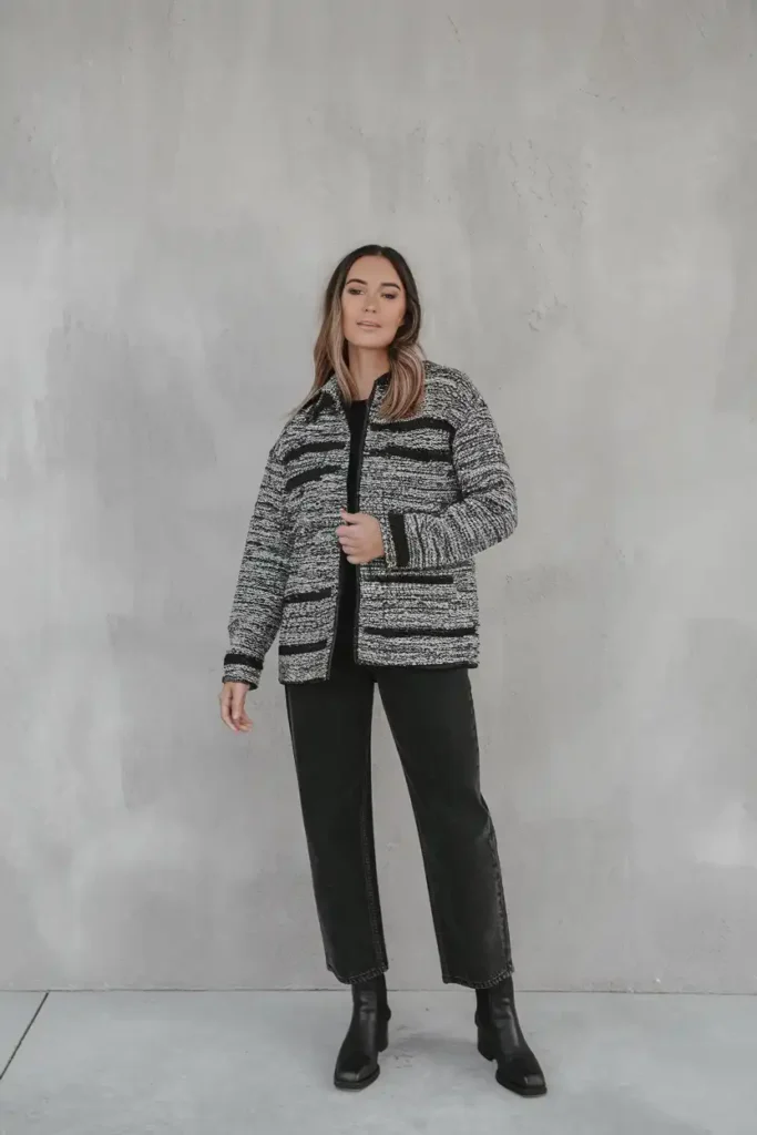 Black and White Boucle Without the Costume Feeling