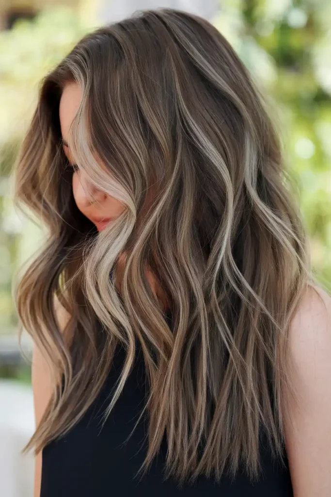 Brown Balayage Highlights for Effortless Fall Dimension