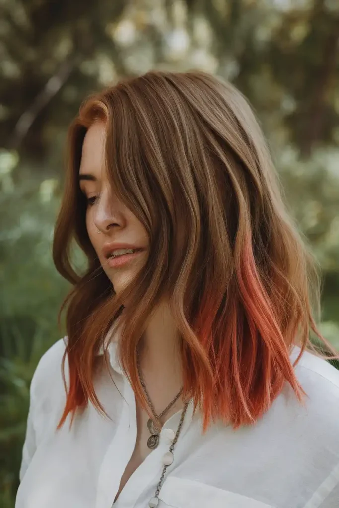 Brunette Reddish Hair for a Subtle Transition
