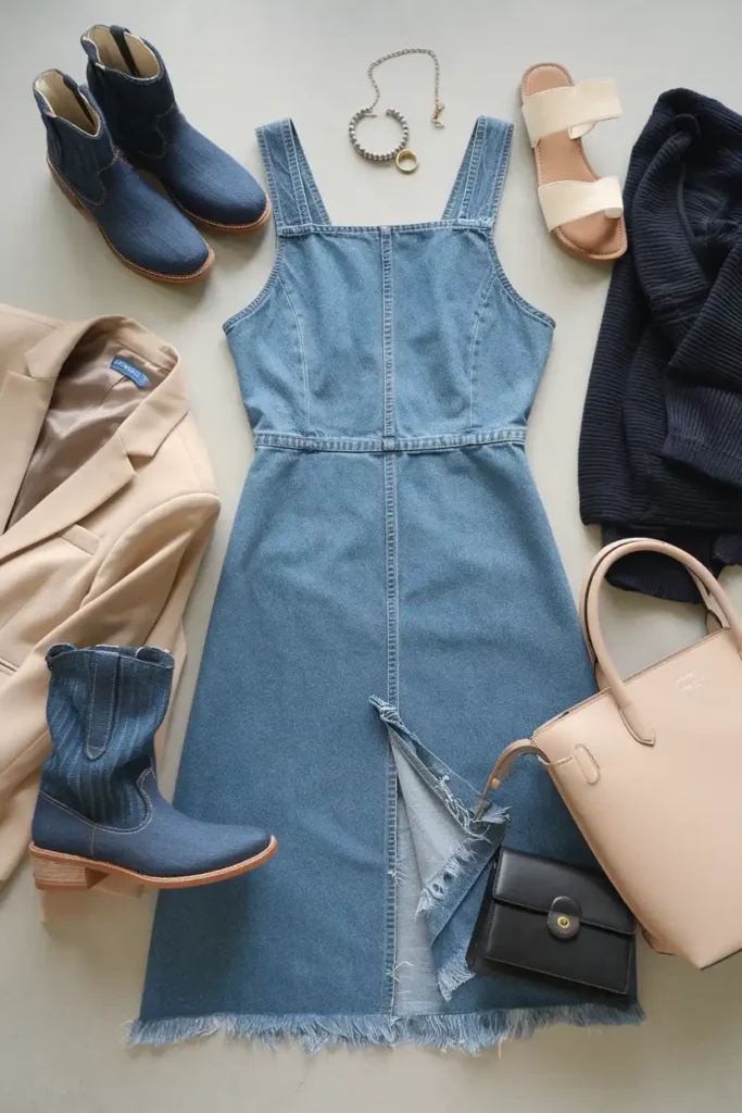 Building a Capsule Wardrobe Around One Denim Dress