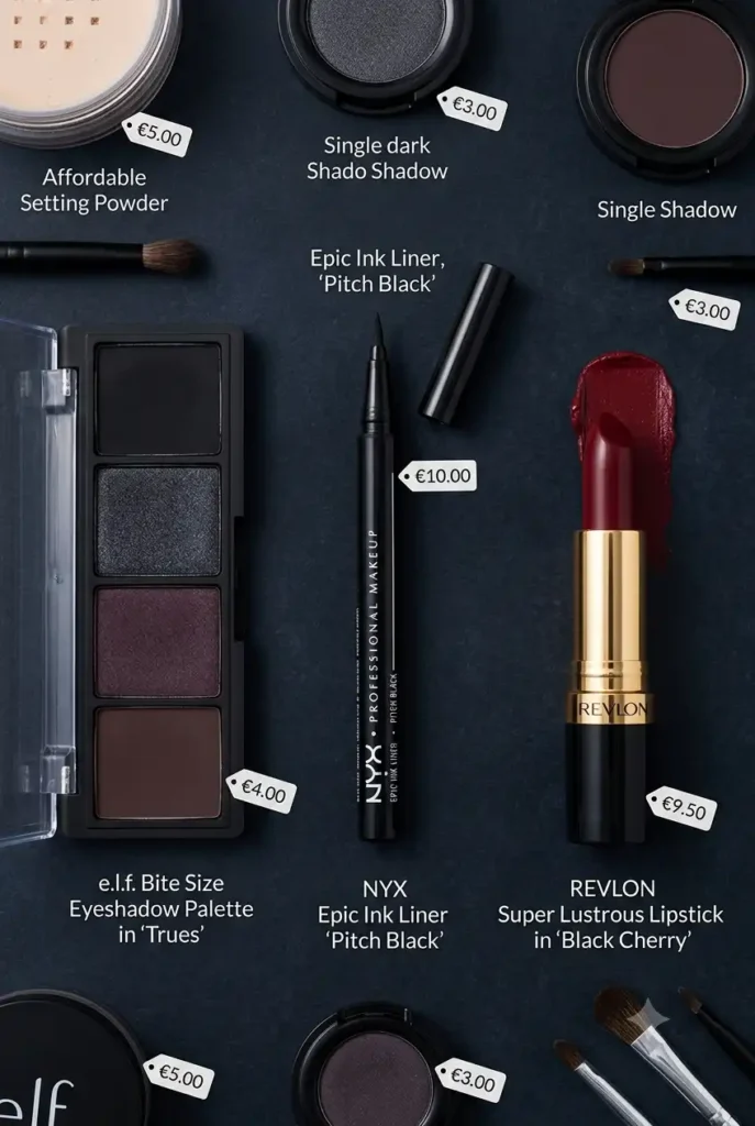 Building a romantic goth makeup kit without overspending