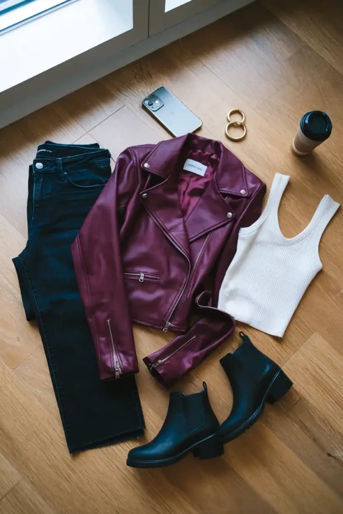 Burgundy Jacket Outfit Ideas for Busy Mornings