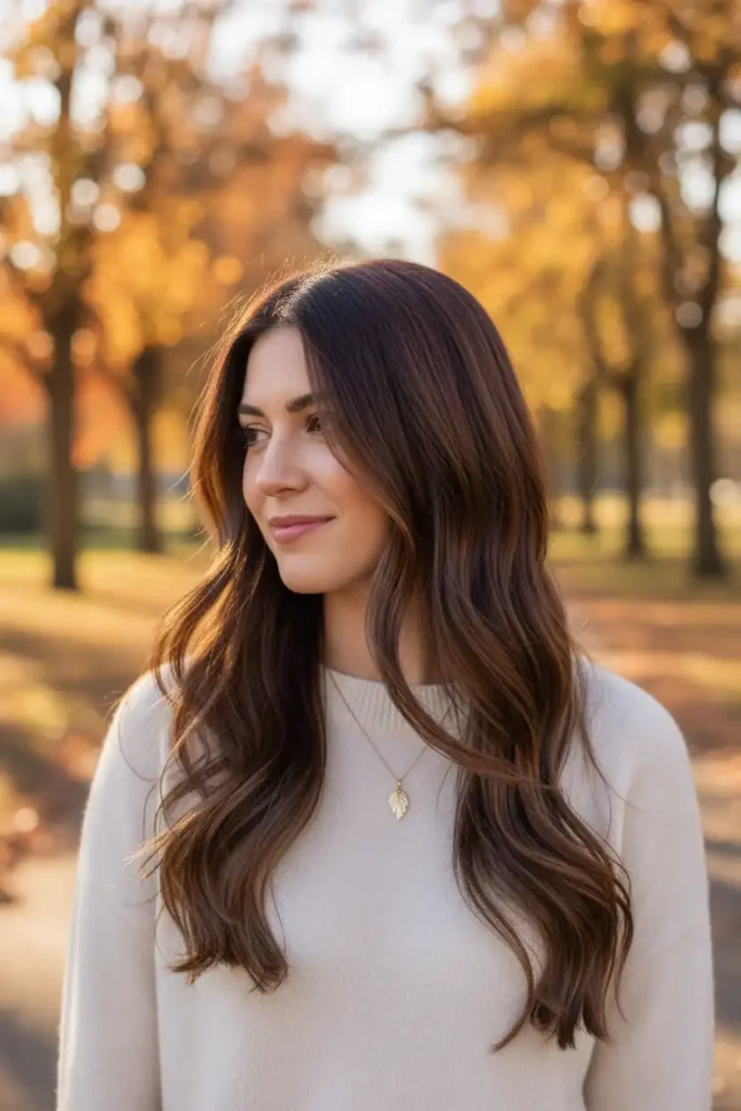 Burgundy hair streaks for people who aren't ready for a full commitment