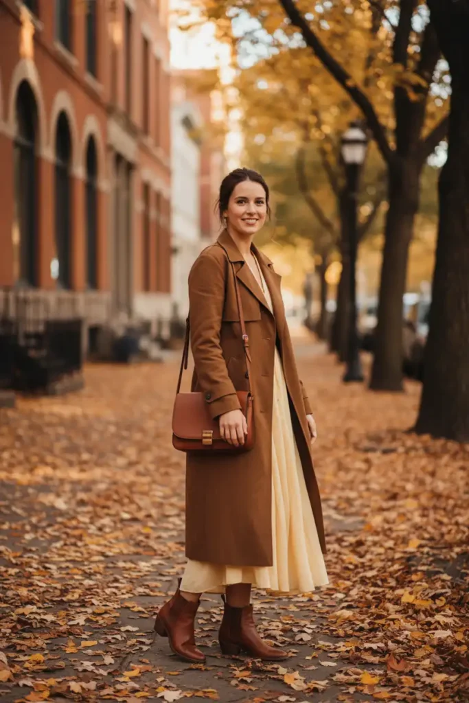 Butter yellow dresses for women make fall layering easier