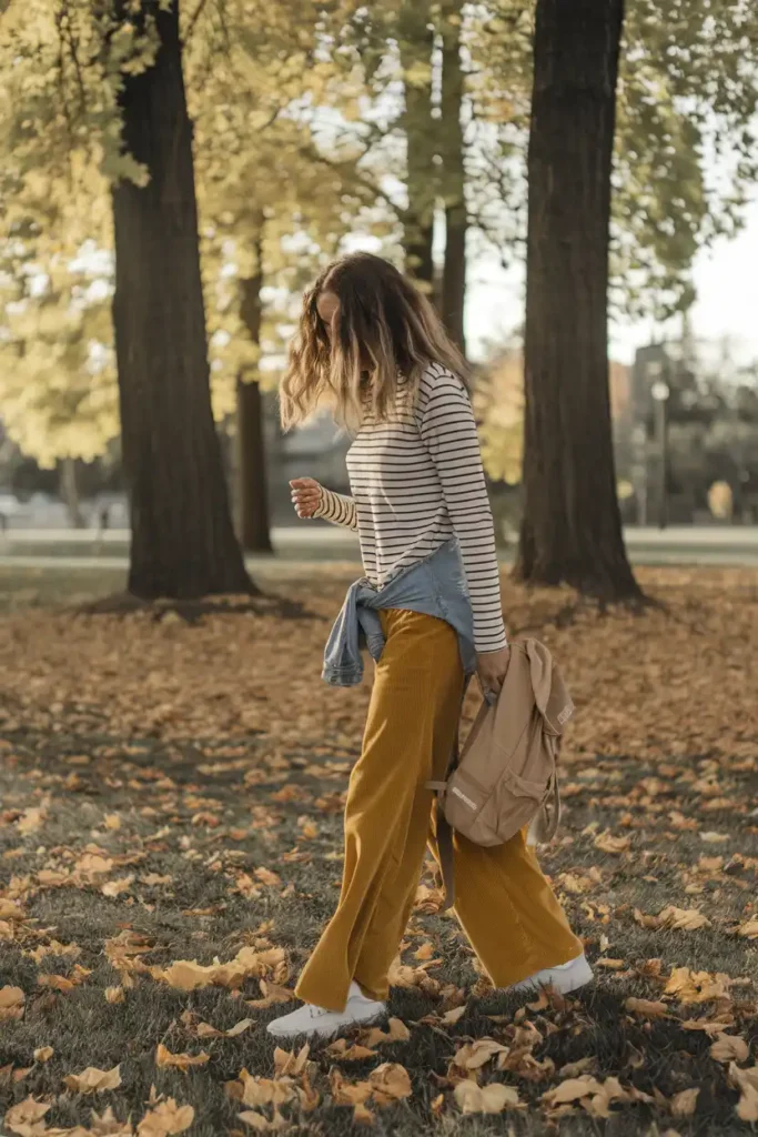 Casual Autumn Outfit Formula with Corduroy Pants