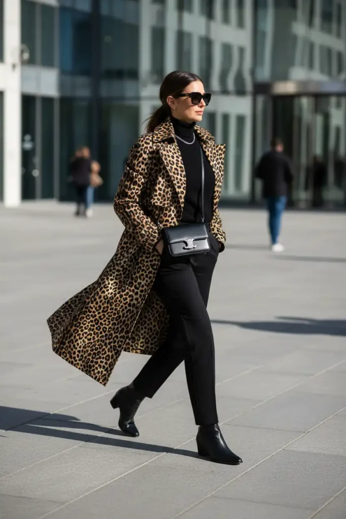Cheetah Print Trench Coats for a Bold Statement