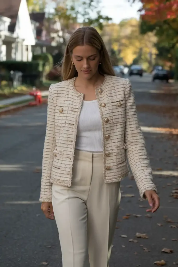 Chic Beige With Buttons for Easy Saturdays