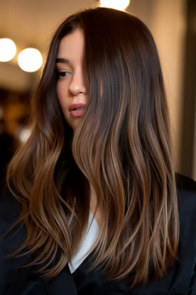 Chocolate Hair Balayage for a Rich Fall Base