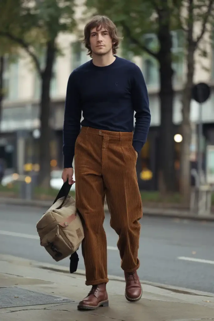 Classy Brown Corduroy Styles for Men