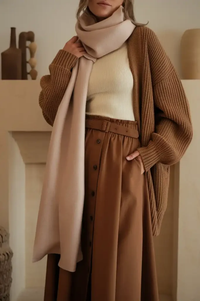 Cozy Neutral Fall Outfits For Layering Fast