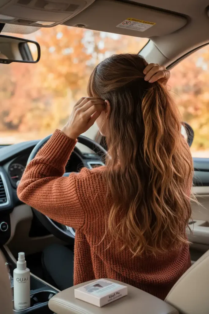 Cute Hairstyle for Long Hair When You Have Zero Time to Blow Dry