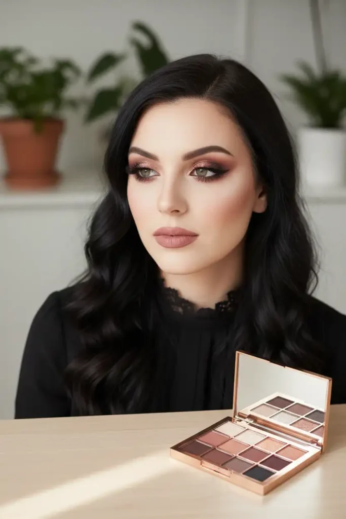 Cute eye makeup with a dark twist for everyday wear
