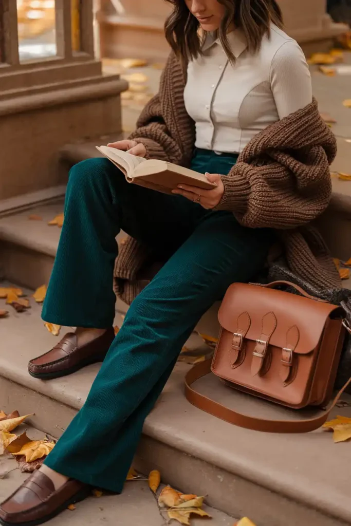 Dark Academia Corduroy Looks for Layered Comfort
